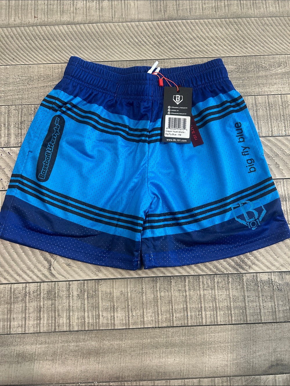 Big Fly Blue Boys' Athletic Mesh Shorts
